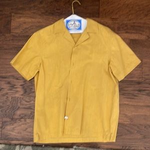Saturdays NYC camp style collar shirt in lemon. Medium. Never worn.
